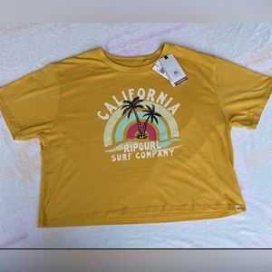 NWT Rip Curl ‘California’ cropped Tshirt ~ Size M